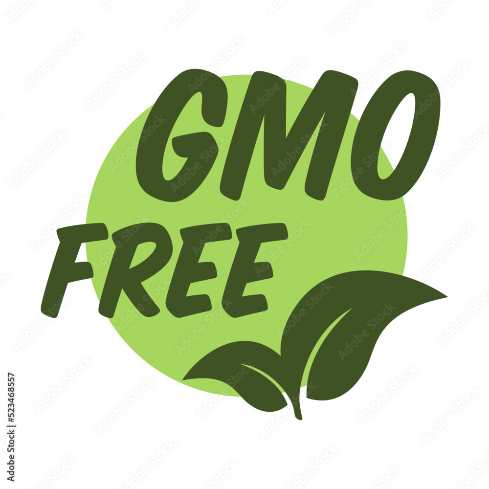 GMO free logo flat icon. Fresh, natural, gluten free food stamps vector illustration set. Vegan bio GMO free food. Nature and healthy products concept GMO free logo flat icon. Fresh, natural, gluten free food stamps vector illustration set. Vegan bio GMO free food. Nature and healthy products concept