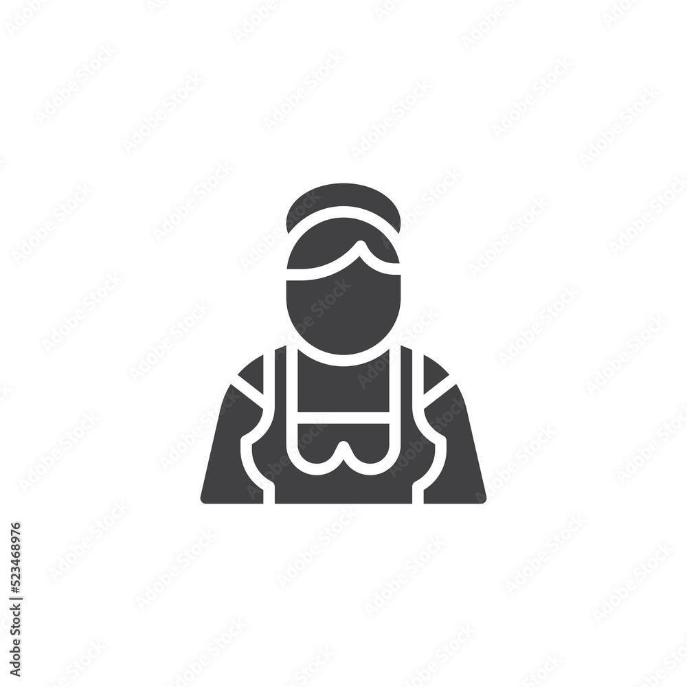 Bavarian woman vector icon Bavarian woman vector icon
