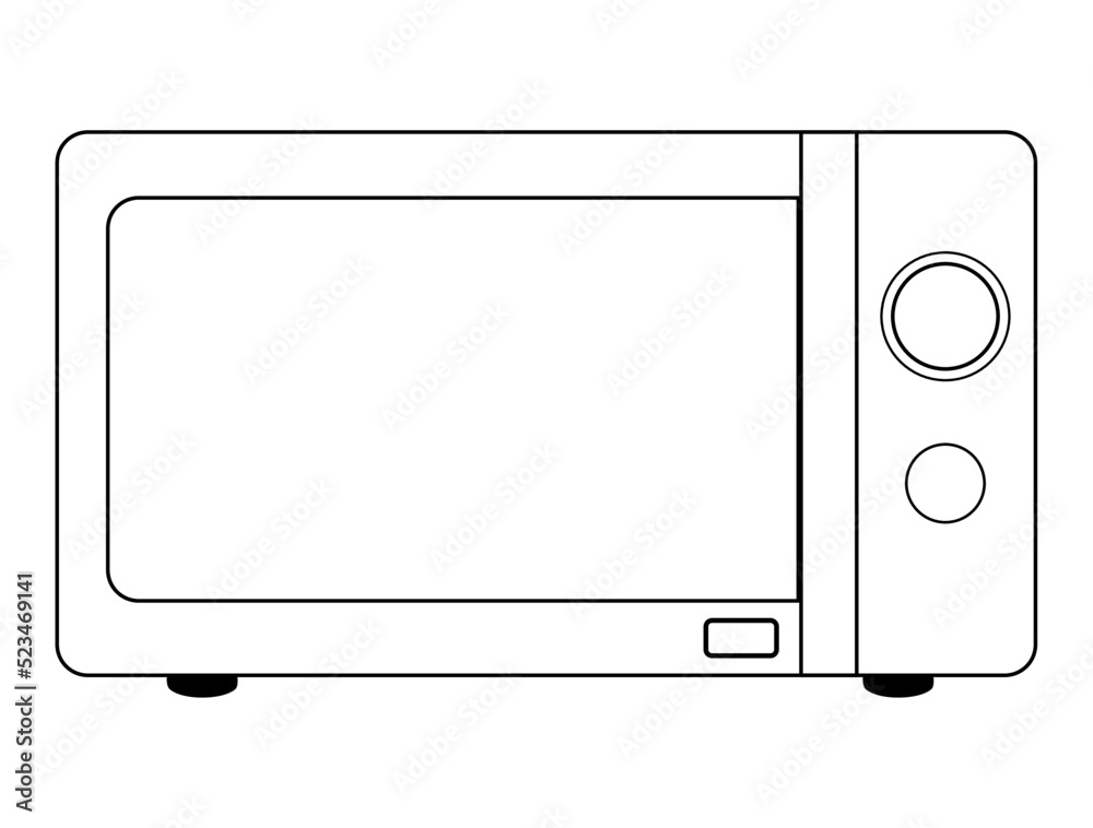 The microwave for cooking vector black and white stroke
The microwave for cooking vector black and white stroke