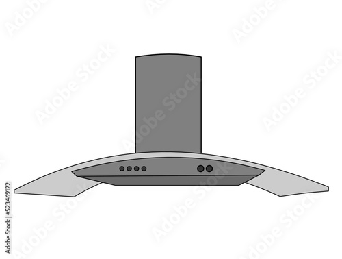 The kitchen hood for smoke ventilation vector
