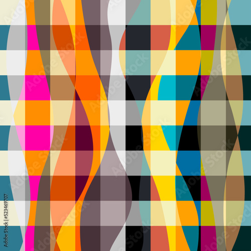 Geometric abstract pattern. Intersection style