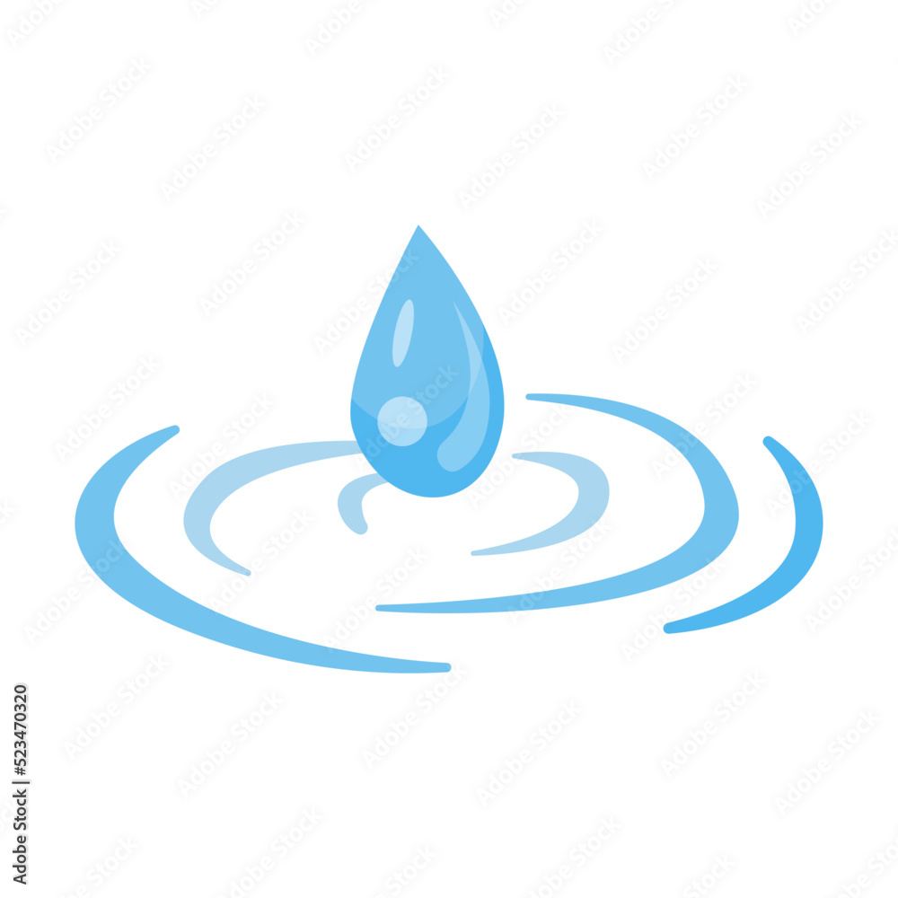 Water splash flat icon. Vector illustration of drop shapes. Water symbol elements for creative design Water splash flat icon. Vector illustration of drop shapes. Water symbol elements for creative design