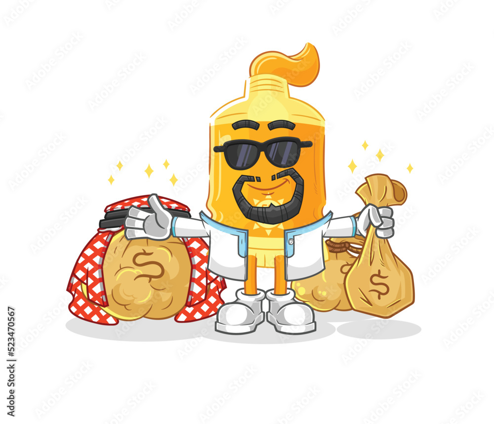 sunscreen rich arabian mascot. cartoon vector sunscreen rich arabian mascot. cartoon vector