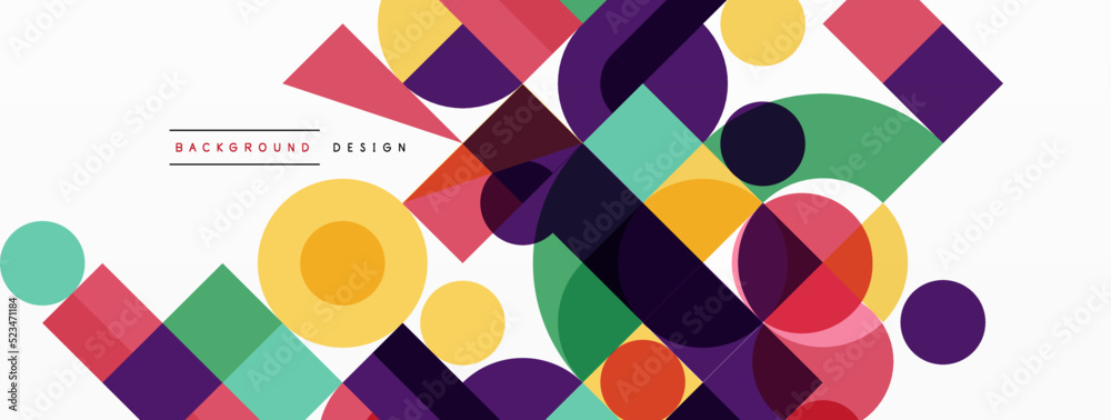 Beautiful abstract background. Circles, triangle shapes, and squares. Minimal geometric template for wallpaper, banner, background or landing Beautiful abstract background. Circles, triangle shapes, and squares. Minimal geometric template for wallpaper, banner, background or landing