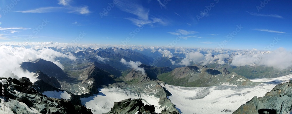 Alpy, Park Narodowy w rejonie Grossglockner, Austria, góry  - obrazy, fototapety, plakaty 