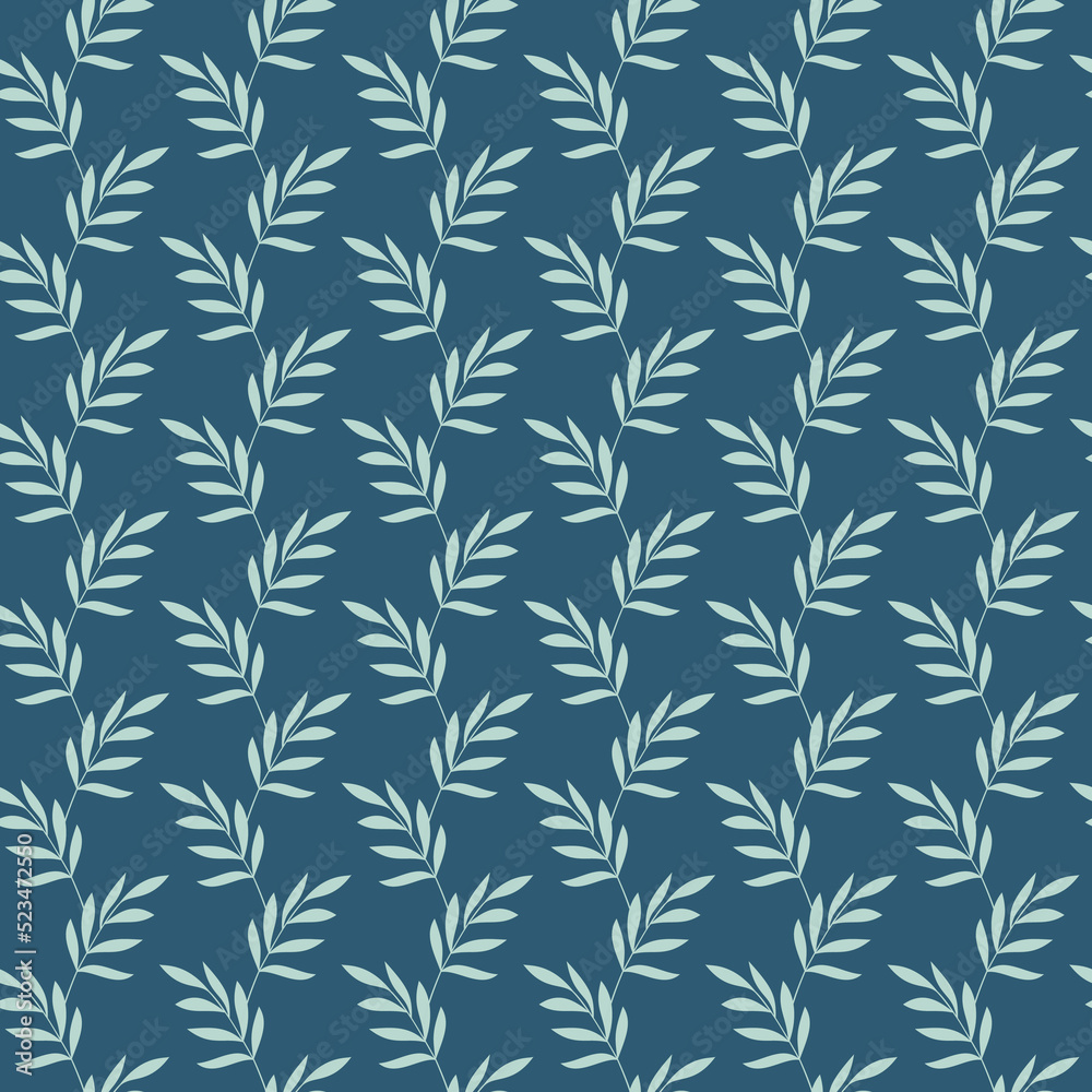 Flat branches seamless pattern. Repeat leaves floral vector illustration. Wallpaper, background, fabric, textile, print, backdrop, wrapping paper or package design. Flat branches seamless pattern. Repeat leaves floral vector illustration. Wallpaper, background, fabric, textile, print, backdrop, wrapping paper or package design.