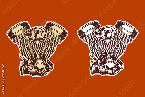 engine motor vector illustration cartoon style