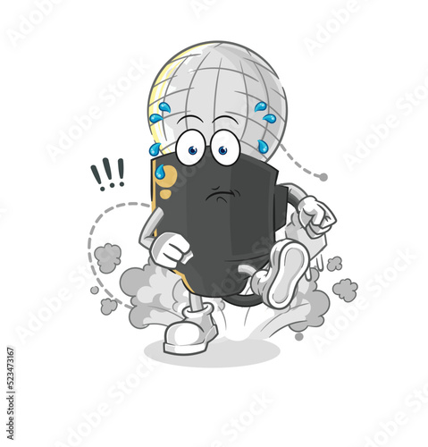 mic running illustration. character vector