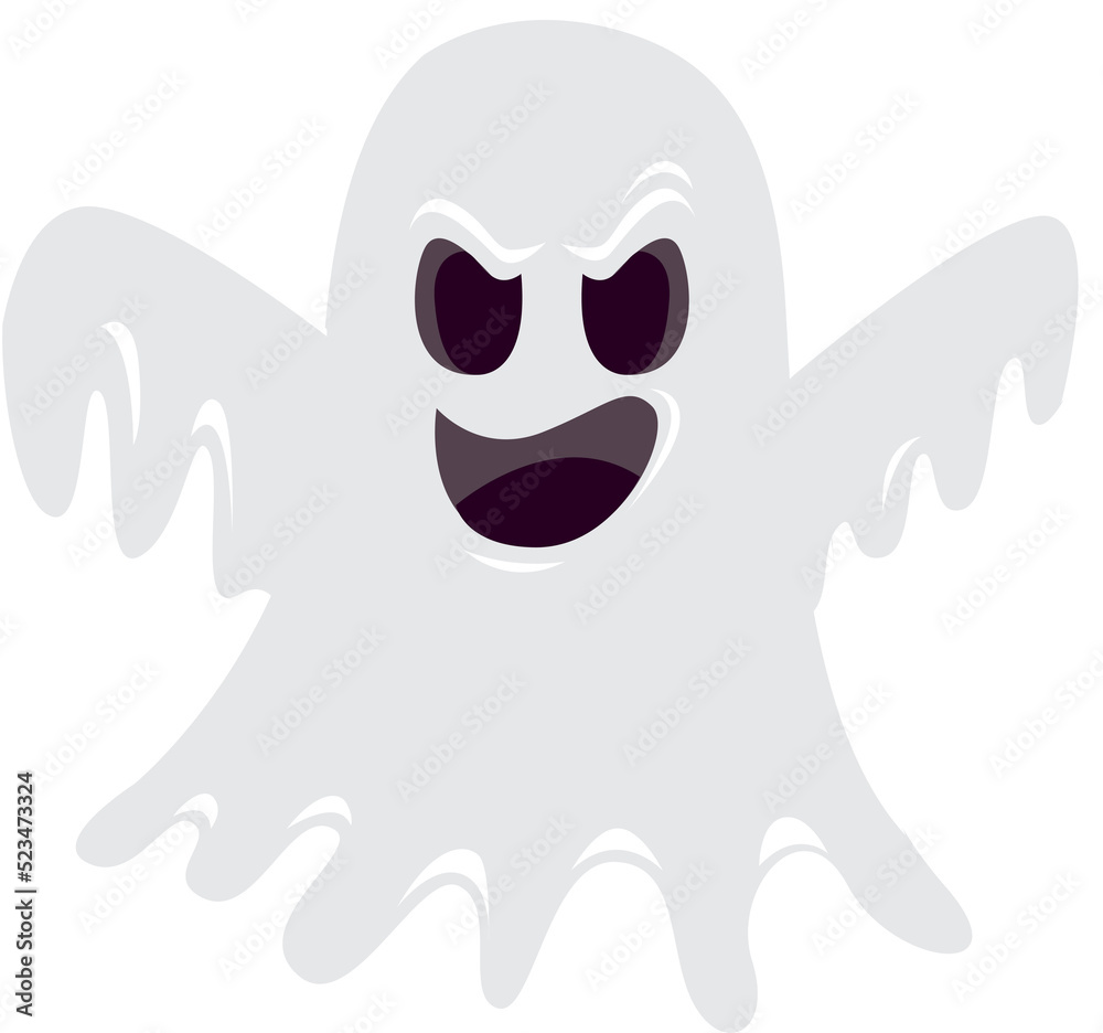ghost cartoon character, emotion
