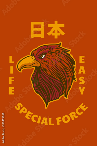 eagle head poster vector il...