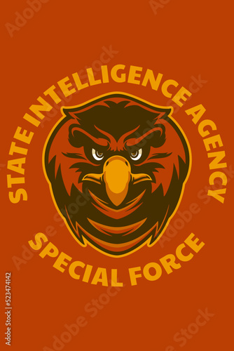 eagle head poster vector il...