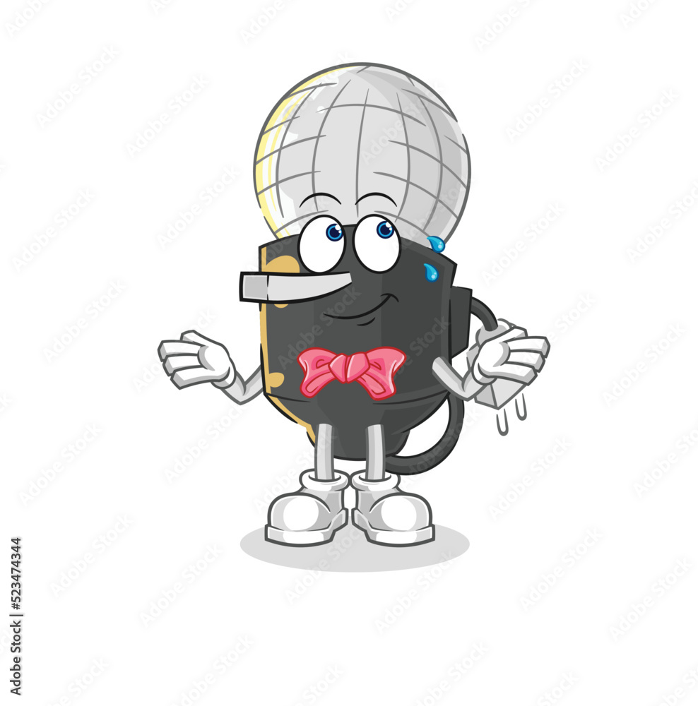 mic lie like Pinocchio character. cartoon mascot vector mic lie like Pinocchio character. cartoon mascot vector