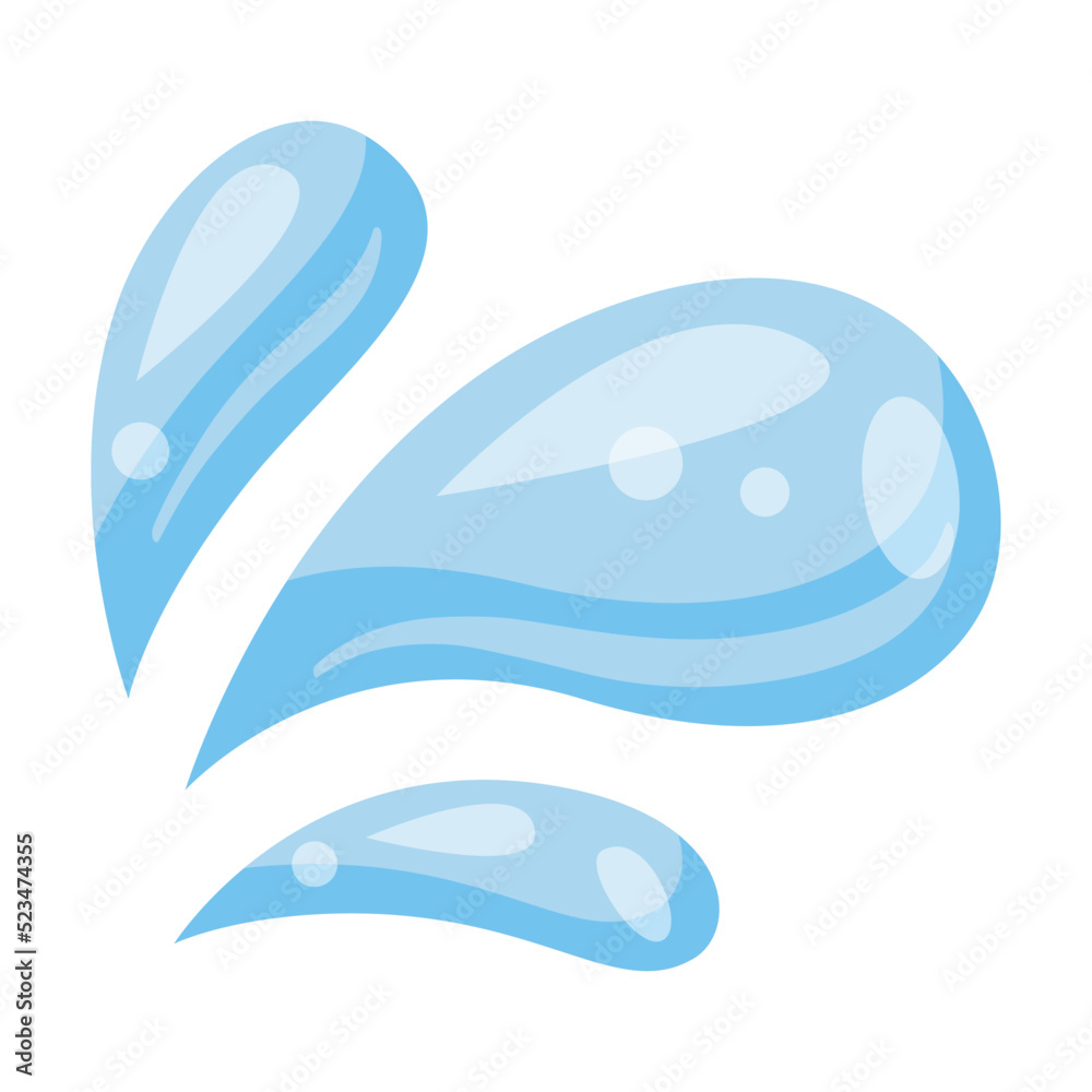 Water splash flat icon. Vector illustration of sea waves, fountain spray, wet surface, drop shapes. Water symbol Water splash flat icon. Vector illustration of sea waves, fountain spray, wet surface, drop shapes. Water symbol