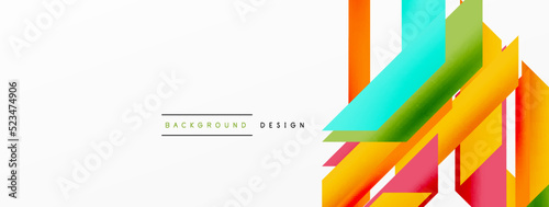 Minimal geometric abstract background. Dynamic 3d lines composition. Trendy techno business template for wallpaper, banner, background or landing
