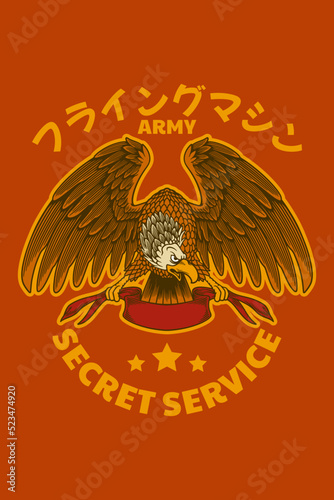 eagle poster vector illustr...