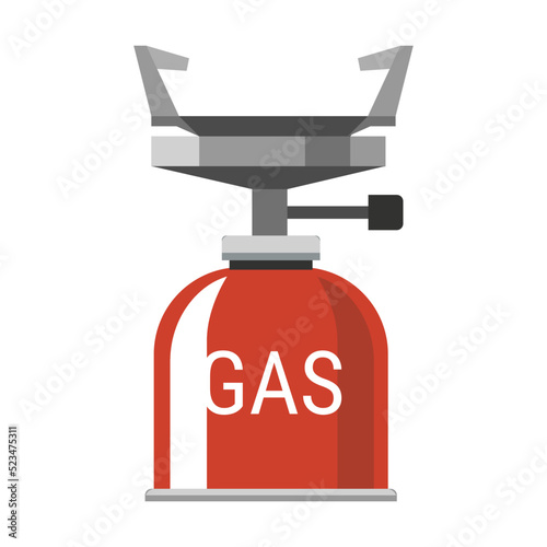 Gas storage cylinder flat icon. Container isolated vector illustration
