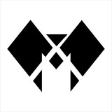 Letter M monogram logo vector creative design 