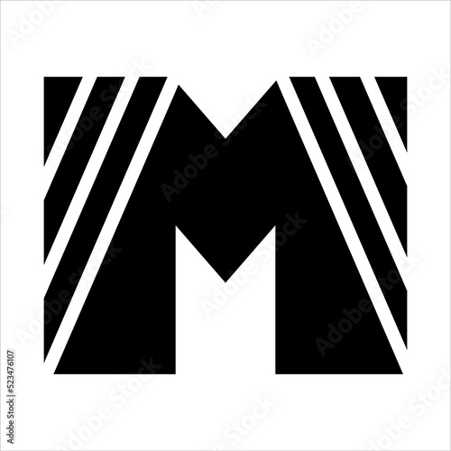 Letter M monogram logo vector creative design 