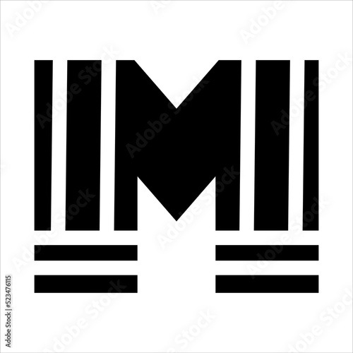 Letter M monogram logo vector creative design 