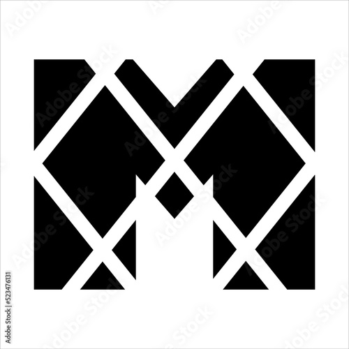 Letter M monogram logo vector creative design 