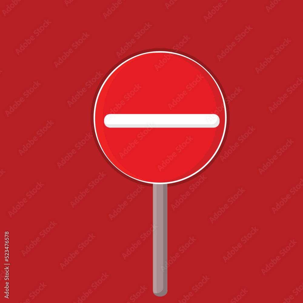 illustration vector graphic of  Set Traffic Signs Prohibition, Warning Red circle Symbol Sign Vector Art 
