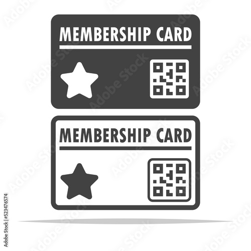Membership card icon transparent vector isolated
