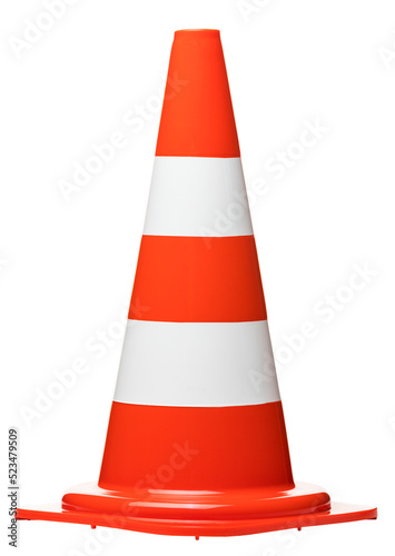 Traffic cone isolated on transparent background Fototapet