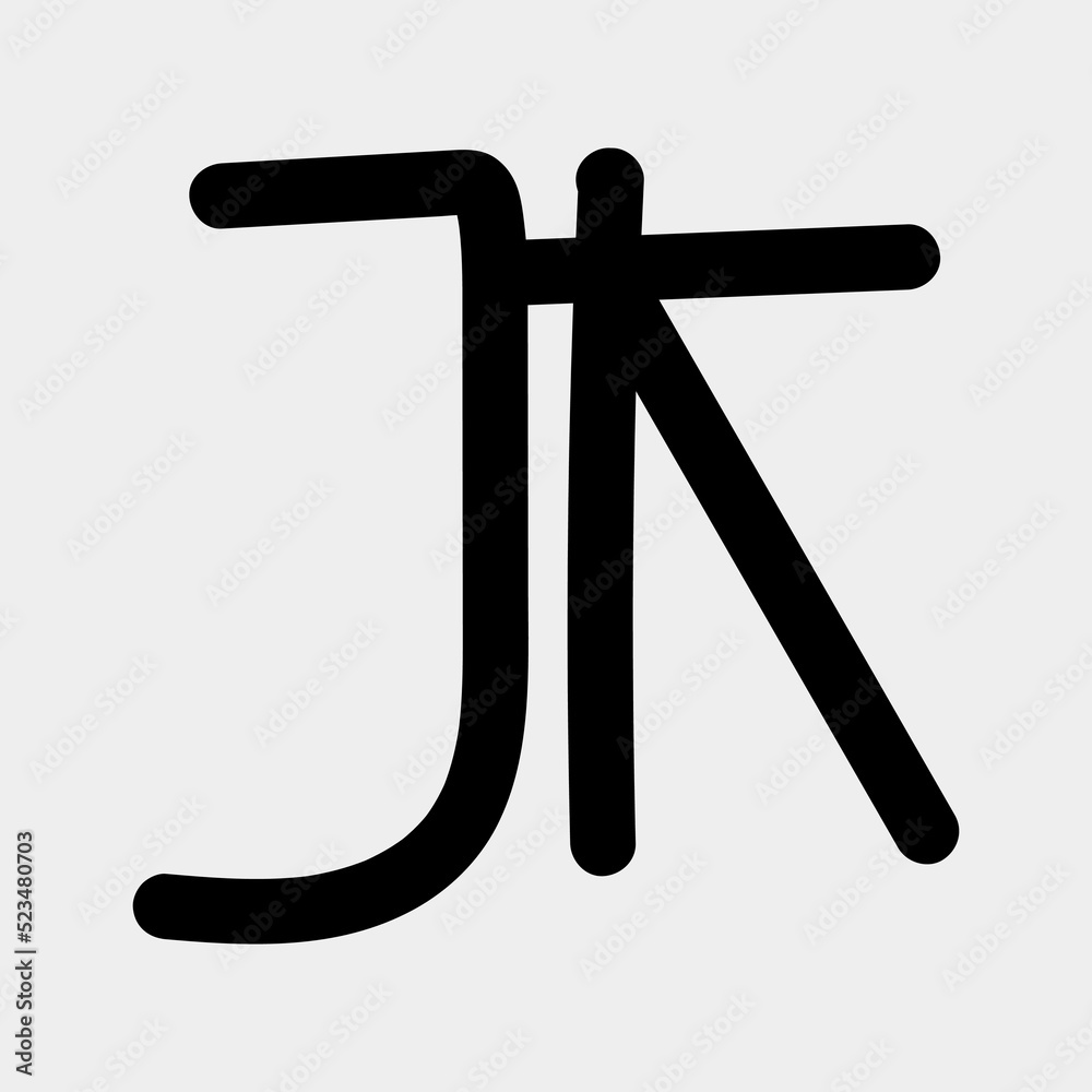 Letter JK simple logo vector creative design Letter JK simple logo vector creative design