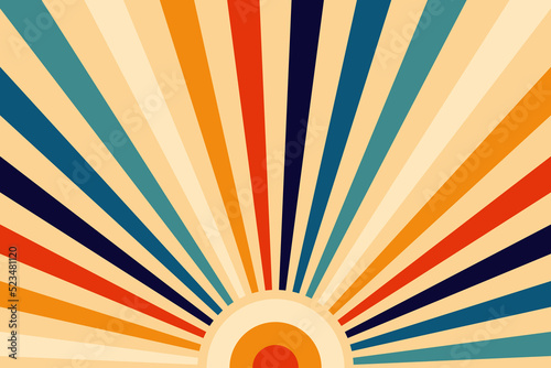 abstract sunburst sun ray retro background