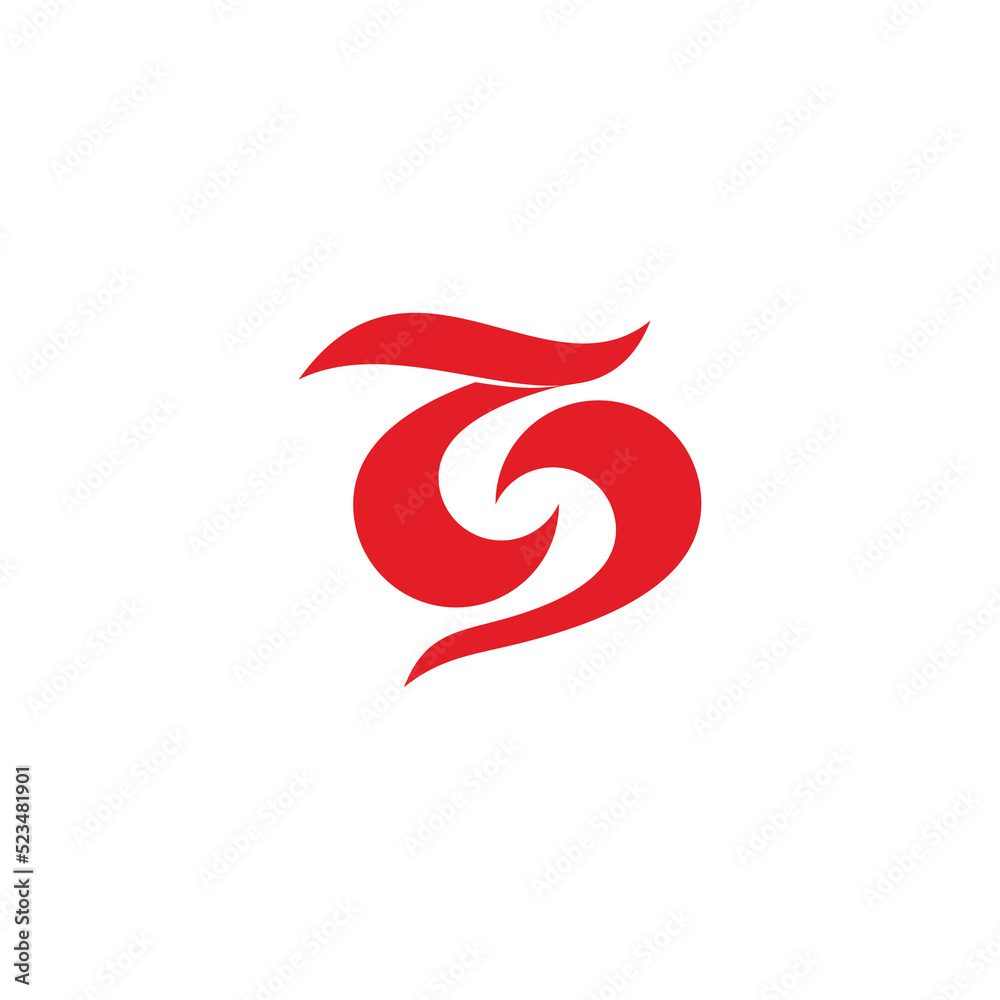letter ts curves smooth design logo vector letter ts curves smooth design logo vector