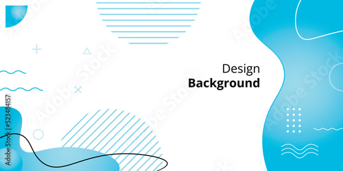 Template simple background, with fluid and blue gradient color modern design