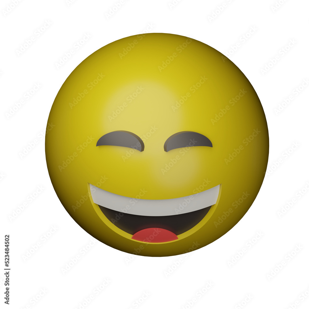 smile face emoji 3d icon

