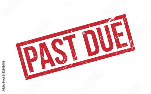 Past Due Stamp Seal Vector Illustration