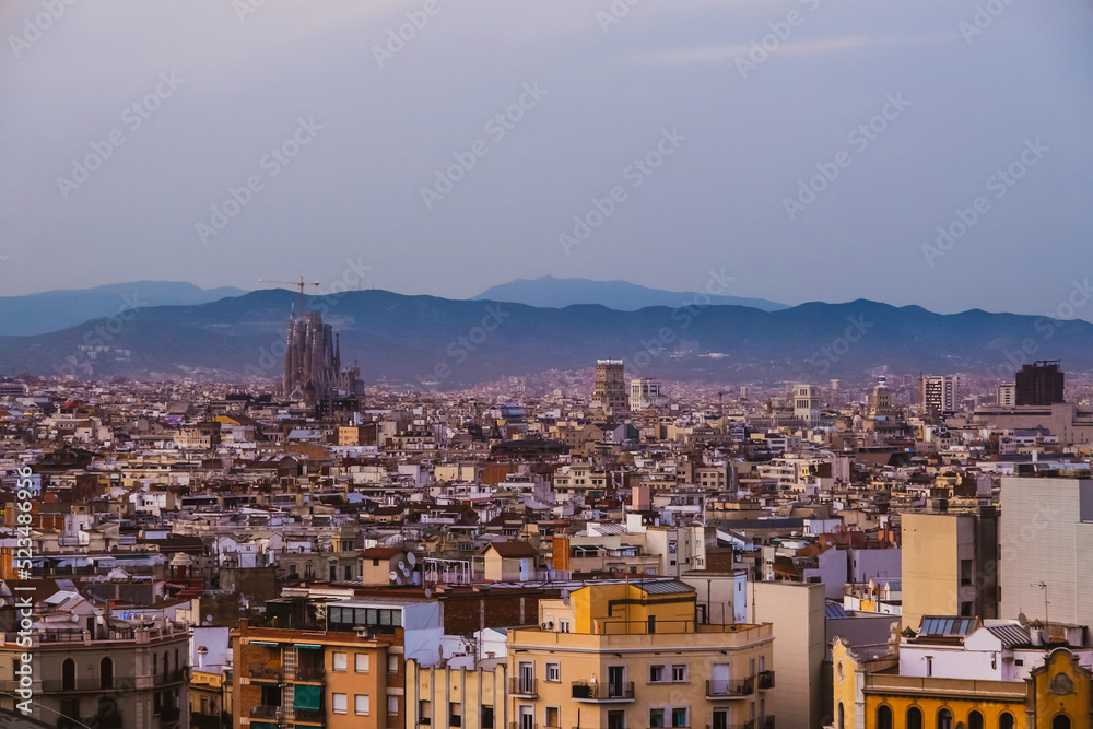 View of the Barcelona city