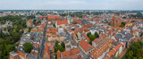 Toruń, widok z lotu ptaka na średniowieczną część miasta