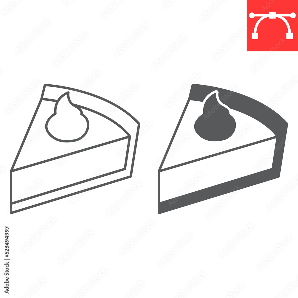 Pumpkin pie line and glyph icon, thanksgiving and autumn, pumpkin cake slice vector icon, vector graphics, editable stroke outline sign, eps 10. Pumpkin pie line and glyph icon, thanksgiving and autumn, pumpkin cake slice vector icon, vector graphics, editable stroke outline sign, eps 10.