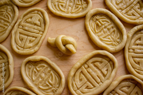 Photography Uncooked mongolian traditional boov biscuits