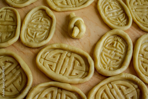 Photography Uncooked mongolian traditional boov biscuits