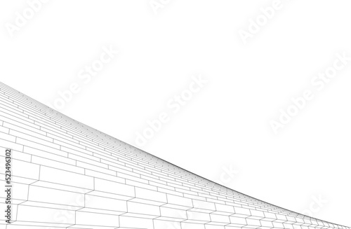 Abstract futuristic buildings. Architectural vector drawing