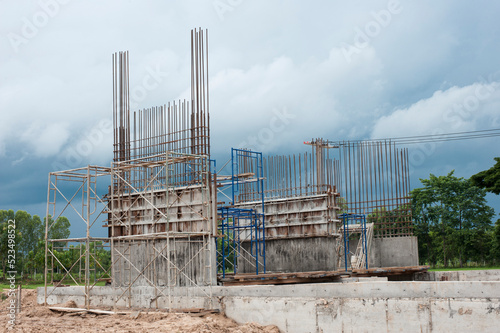 The construction site of two floodgates is responsible for the work by the Royal Irrigation Department.
