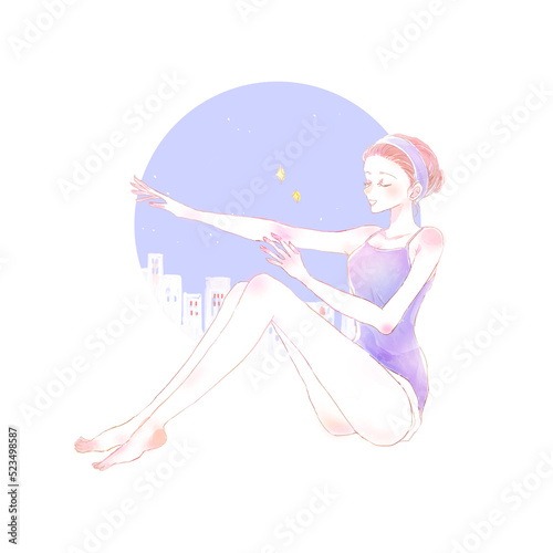 腕をマッサージする女性