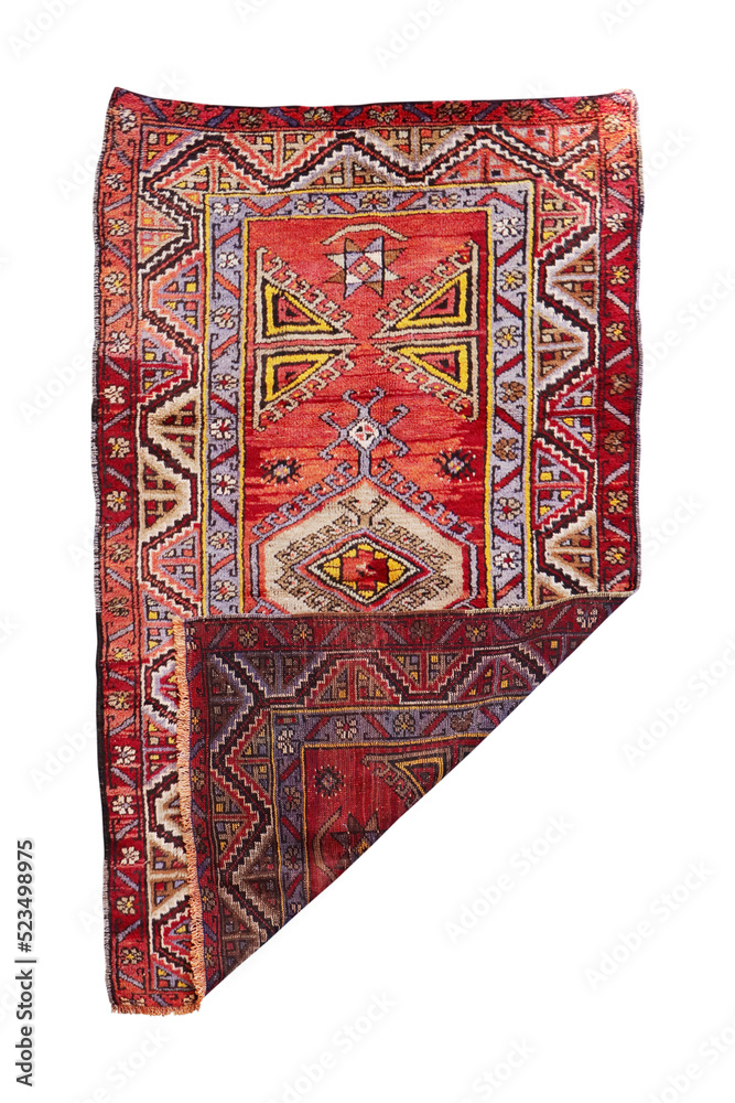 Hand woven antique Turkish carpet Hand woven antique Turkish carpet