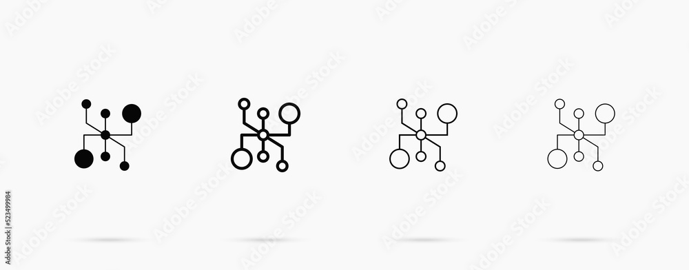Abstract connection line icon. Social media concept