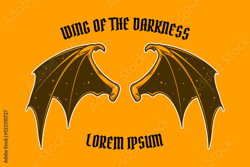 dragon wing card poster vec...