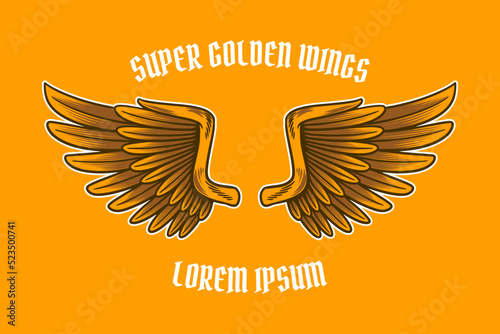 eagle wing card poster vect...