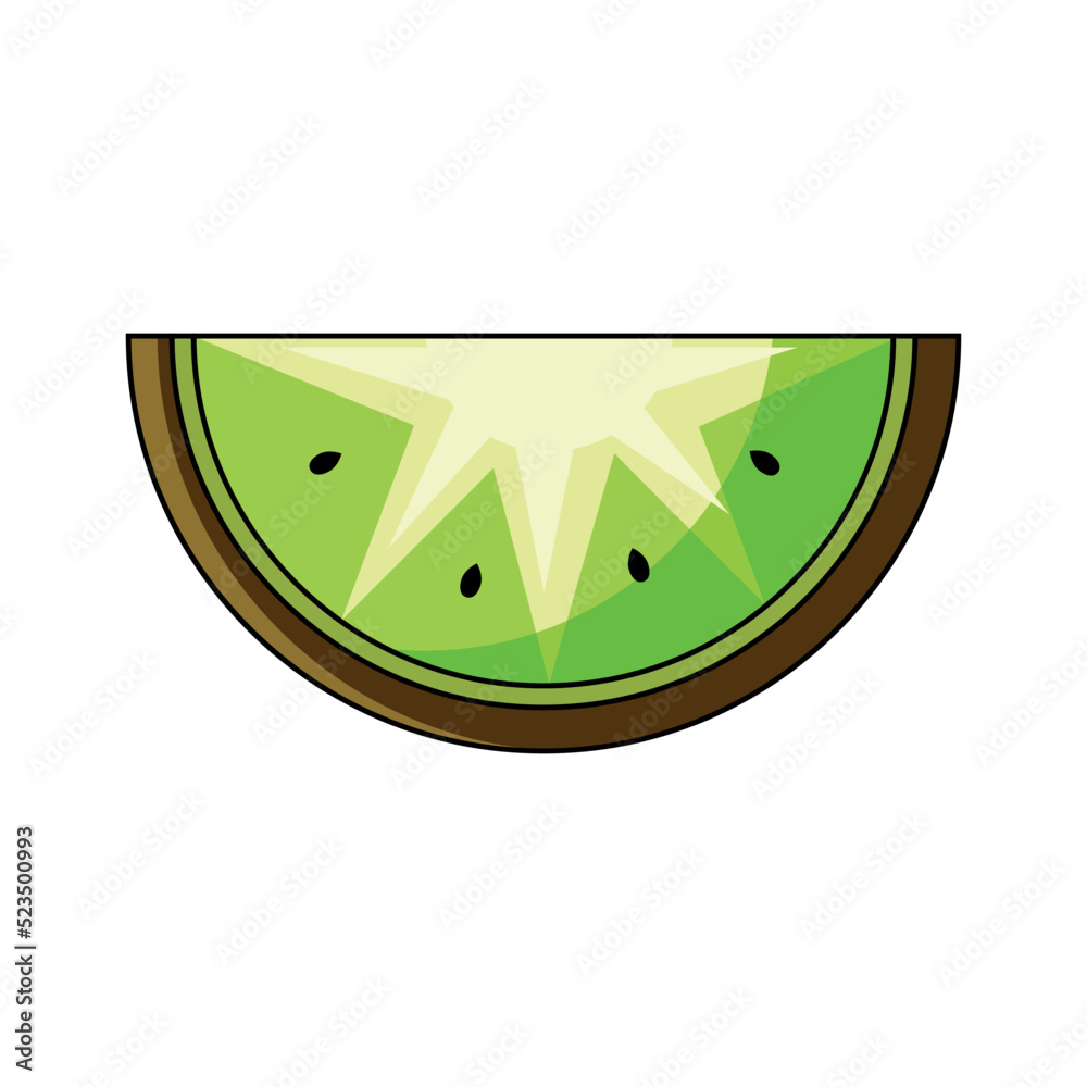 Obraz premium kiwi fruit logo icon illustration design