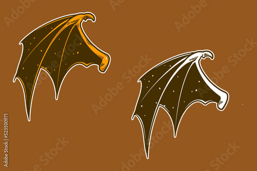 dragon wing vector illustra...