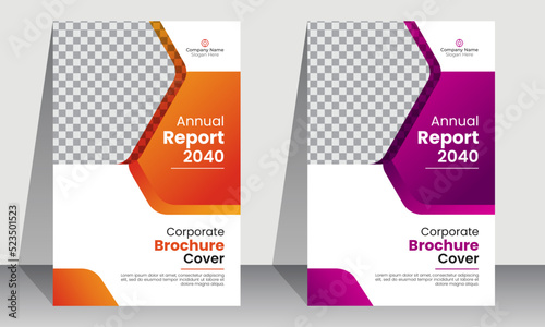 Modern Corporate promotional business brochure cover design template or annual report template