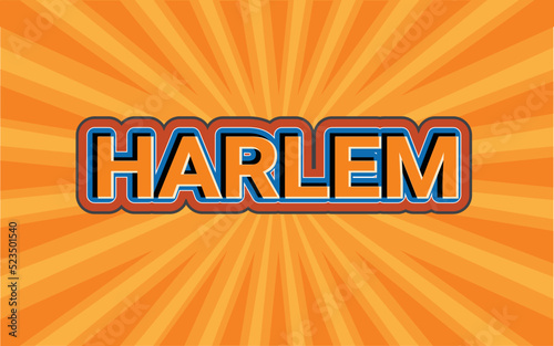 Harlem effect template with 3d bold style use 