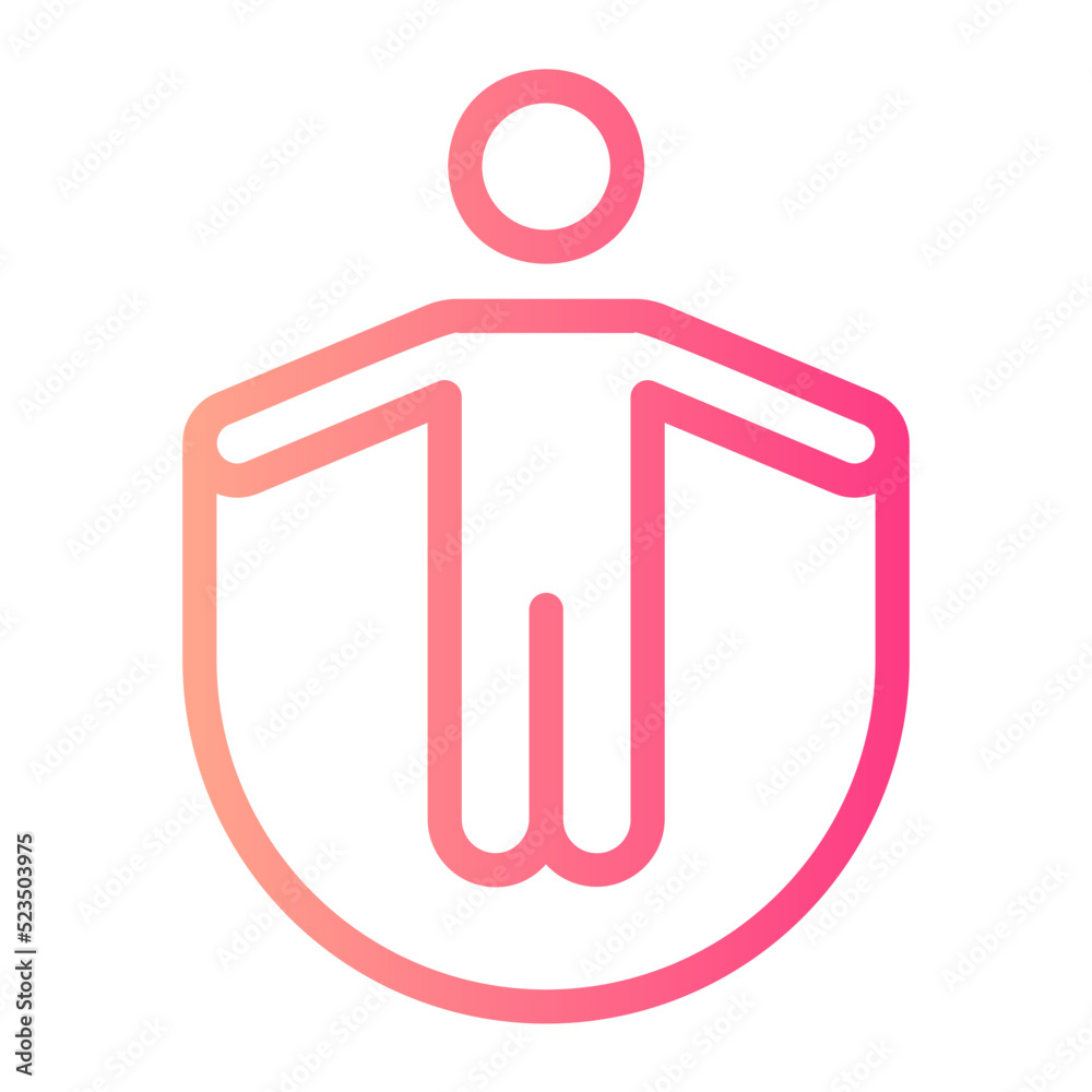 jump rope gradient icon jump rope gradient icon
